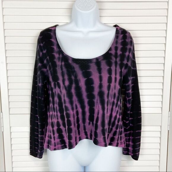Urban Outfitters Staring at Stars Purple & Black Tie Dye Sweater | Size M - Picture 3 of 6